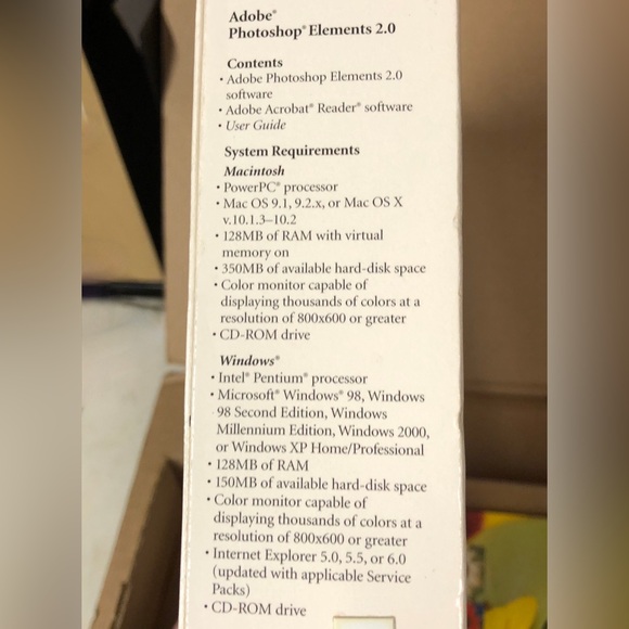 Adobe Photoshop Elements 2.0 - PC or Mac - unused - Picture 2 of 9